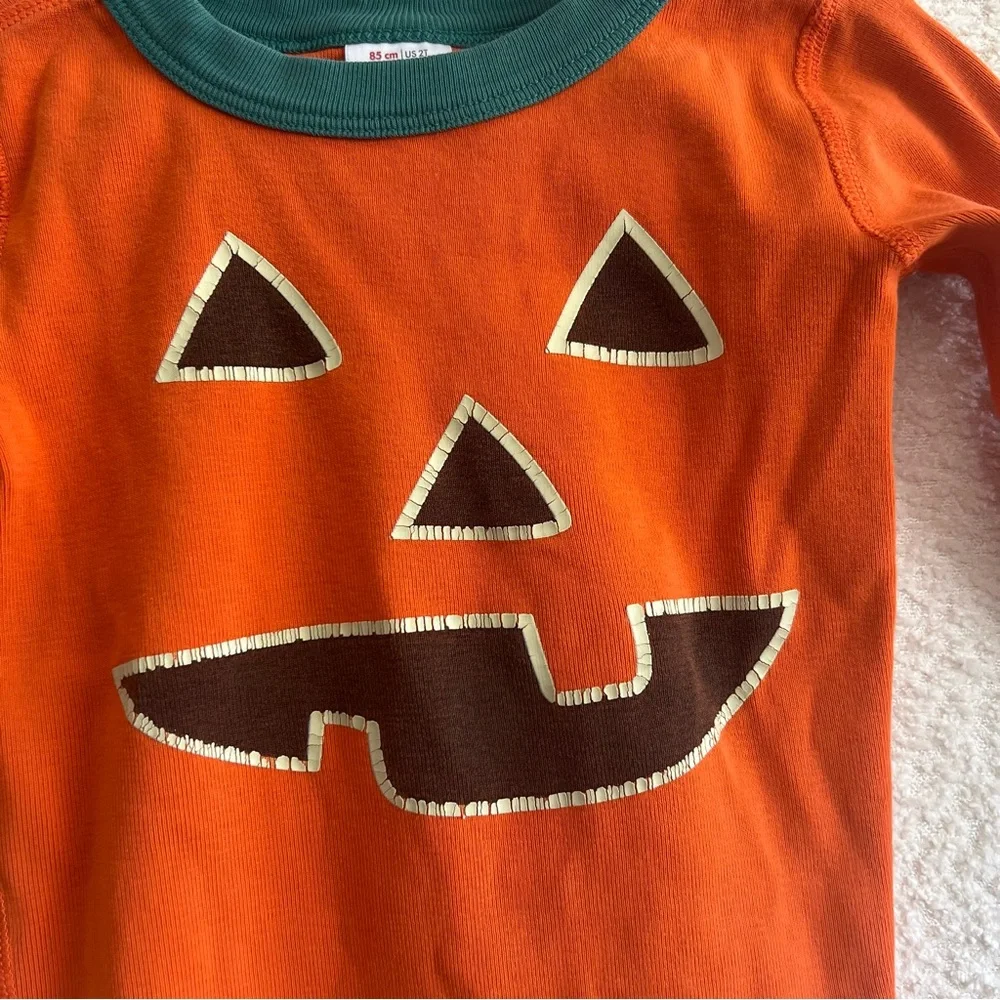 Hanna Andersson Jack O Lantern‎ Halloween Toddler Matching Set Pajamas Size 2T